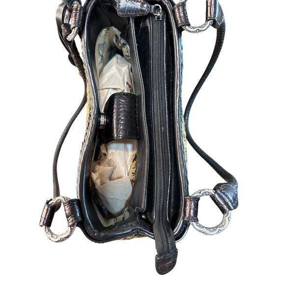 Brighton Woven Straw Handbag Brown Tones - Picture 10 of 14